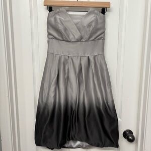 Silver Ombré Silk Strapless Dress with Pockets | White House Black Market 4